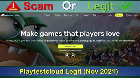 Scamadviser is an automated algorithm to check if a website is legit and safe (or not). . Playtestcloud legit